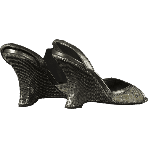 Silver Bedazzled Heels: View #1