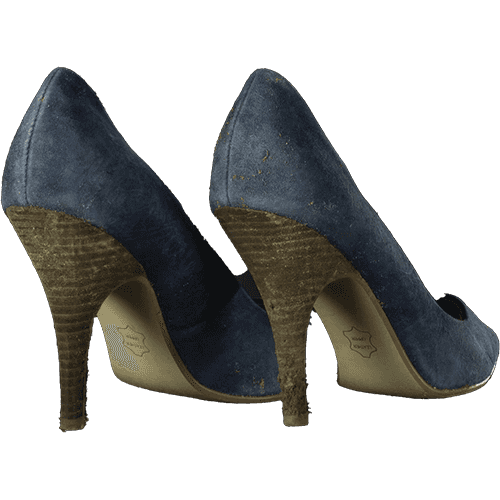 Blue Suede Heels: View #1